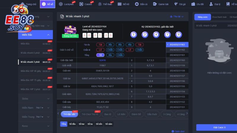 Xổ số siêu tốc EE88 là hình thức giải trí trực tuyến tiện lợi, nhanh chóng